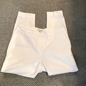 Cropped twill suit pants
